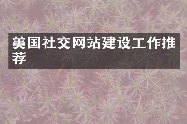 美国社交网站建设工作推荐