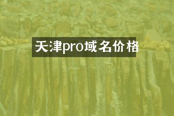天津pro域名价格