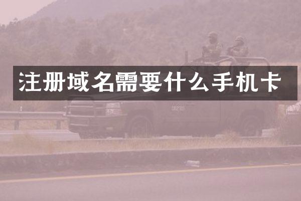 注册域名需要什么手机卡