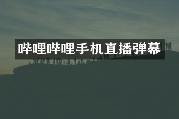 哔哩哔哩手机直播弹幕