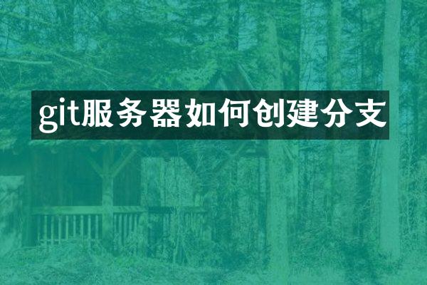 git服务器如何创建分支