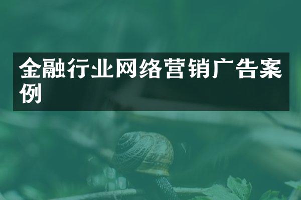 金融行业网络营销广告案例