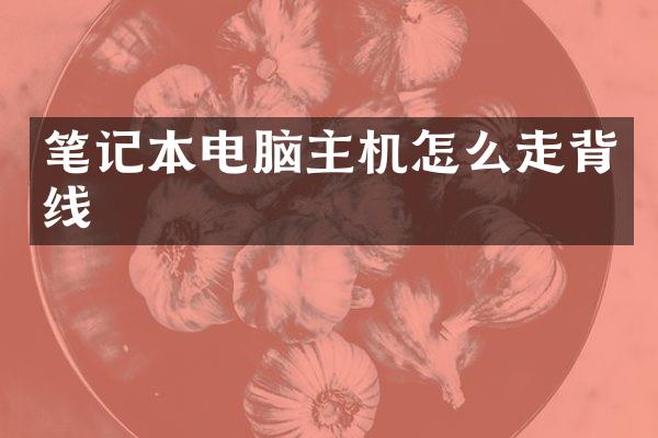 笔记本电脑主机怎么走背线