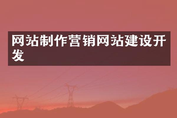 网站制作营销网站建设开发