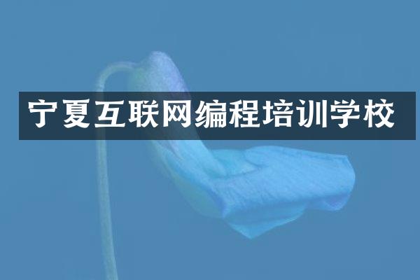 宁夏互联网编程培训学校