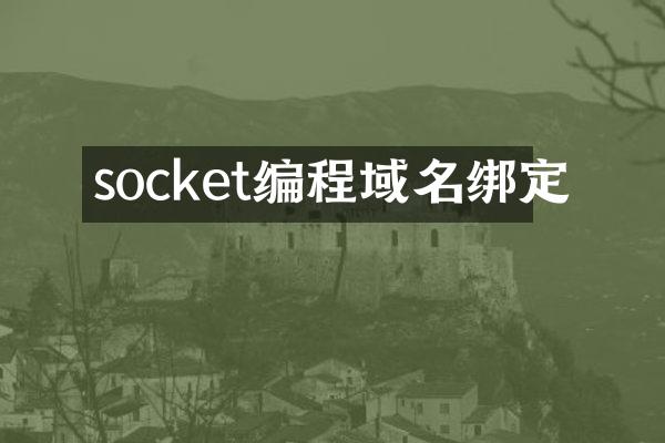 socket编程域名绑定