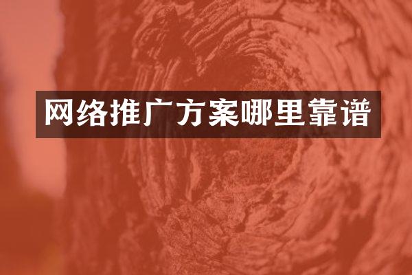 网络推广方案哪里靠谱