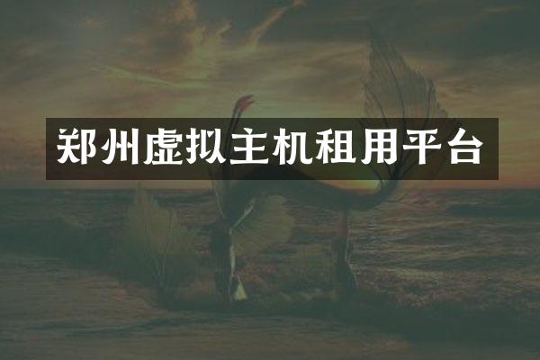 郑州虚拟主机租用平台