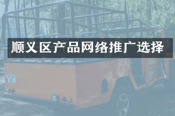 顺义区产品网络推广选择
