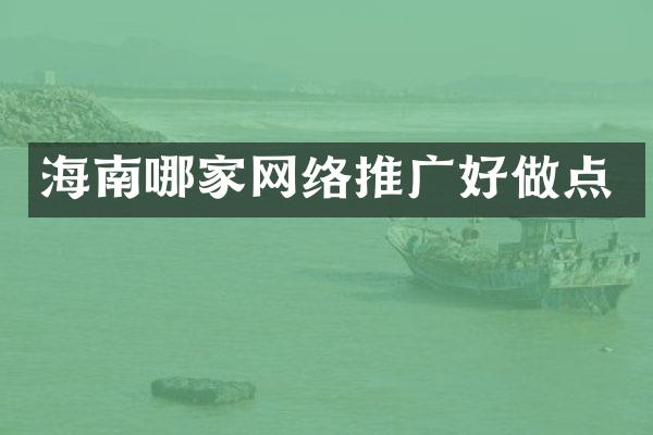 海南哪家网络推广好做点