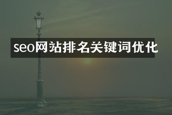 seo网站排名关键词优化