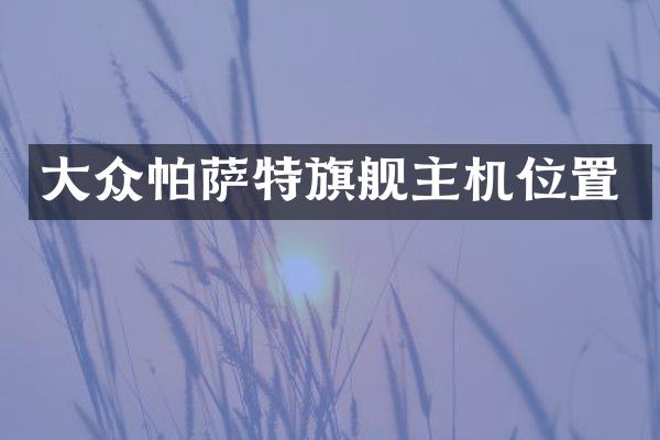 大众帕萨特旗舰主机位置
