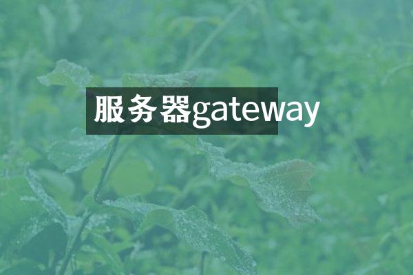 服务器gateway