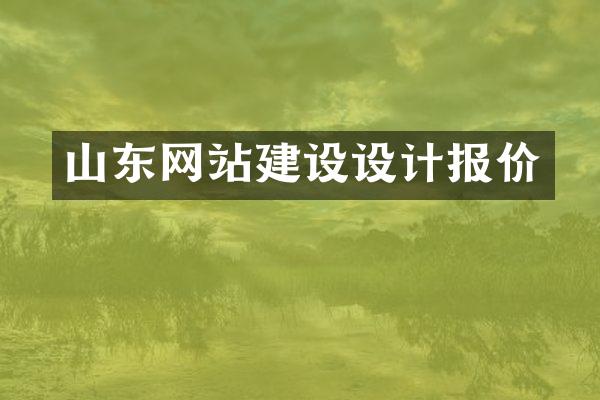 山东网站建设设计报价