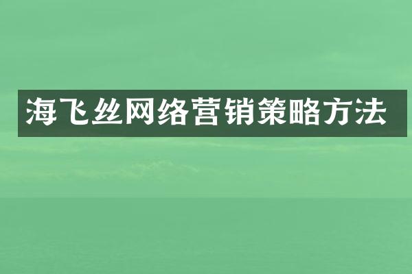 海飞丝网络营销策略方法