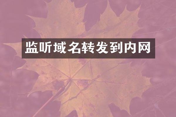 监听域名转发到内网