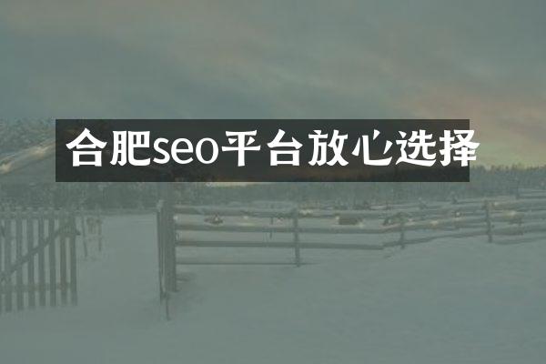 合肥seo平台放心选择