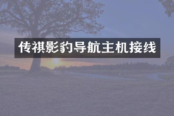 传祺影豹导航主机接线