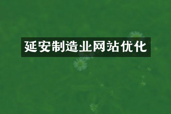 延安制造业网站优化
