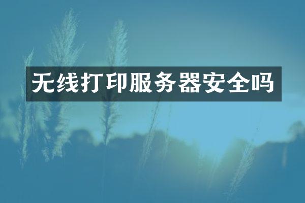 无线打印服务器安全吗