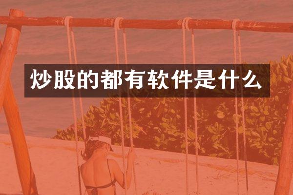 炒股的都有软件是什么