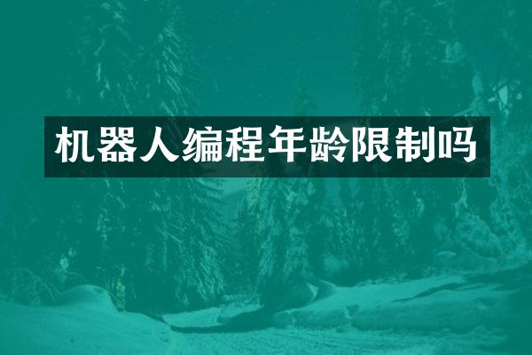 机器人编程年龄限制吗