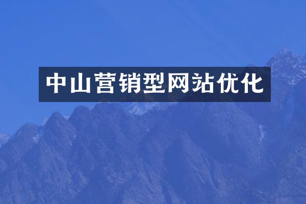 中山营销型网站优化