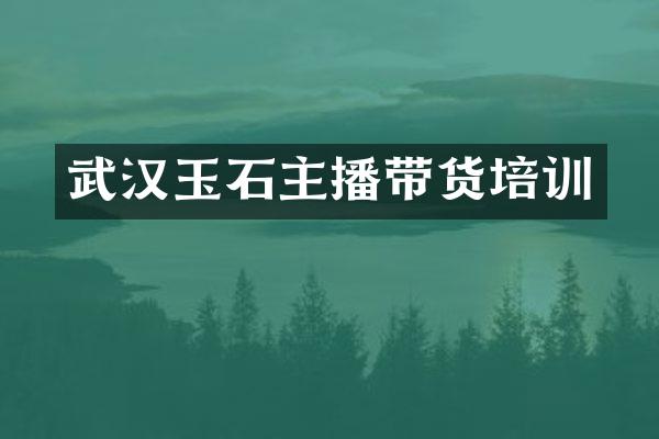 武汉玉石主播带货培训