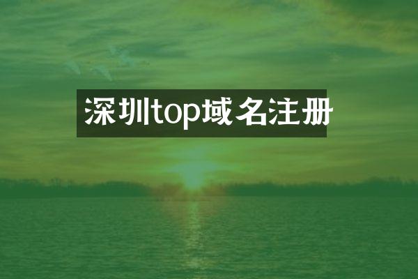 深圳top域名注册