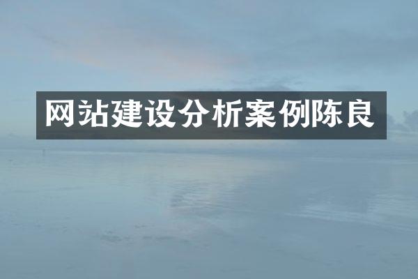 网站建设分析案例陈良