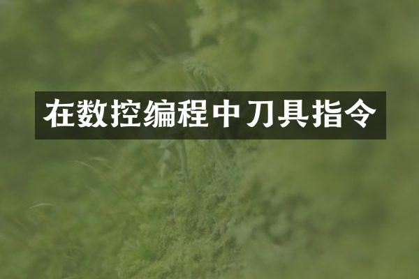 在数控编程中刀具指令