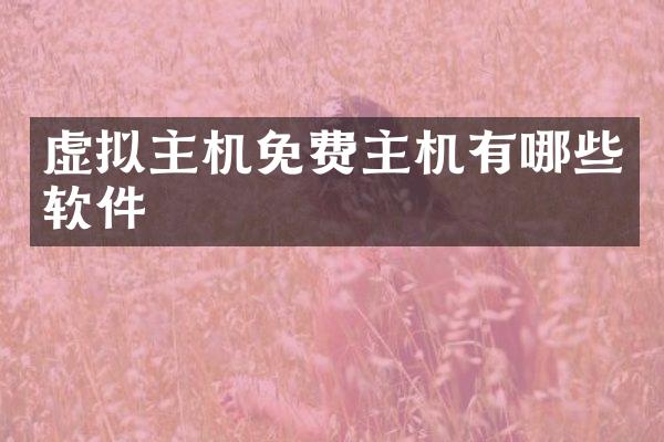 虚拟主机免费主机有哪些软件