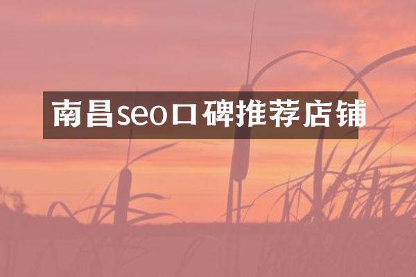 南昌seo口碑推荐店铺