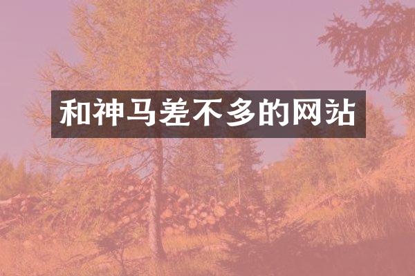 和神马差不多的网站