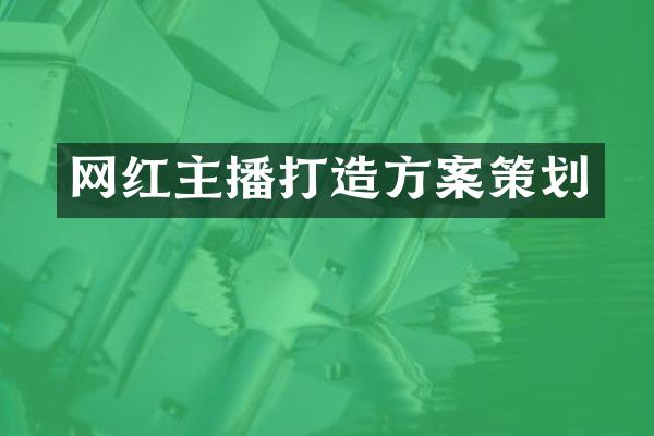 网红主播打造方案策划