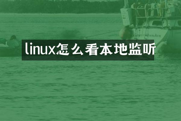 linux怎么看本地监听