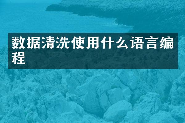 数据清洗使用什么语言编程