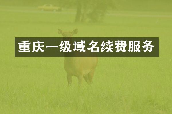 重庆一级域名续费服务