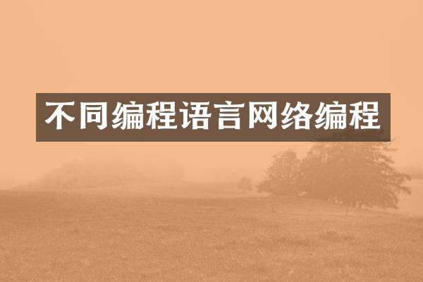 不同编程语言网络编程