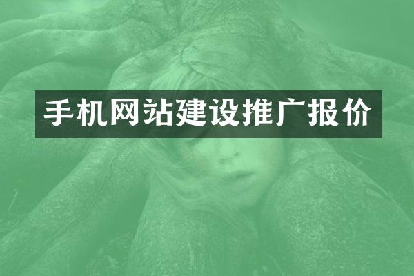 手机网站建设推广报价
