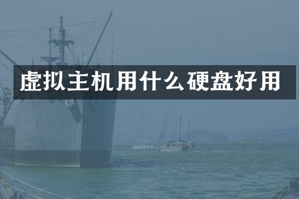虚拟主机用什么硬盘好用