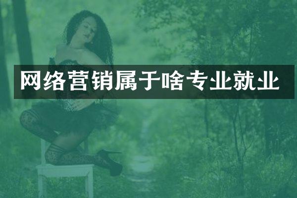 网络营销属于啥专业就业