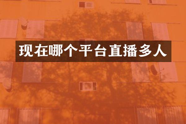 现在哪个平台直播多人