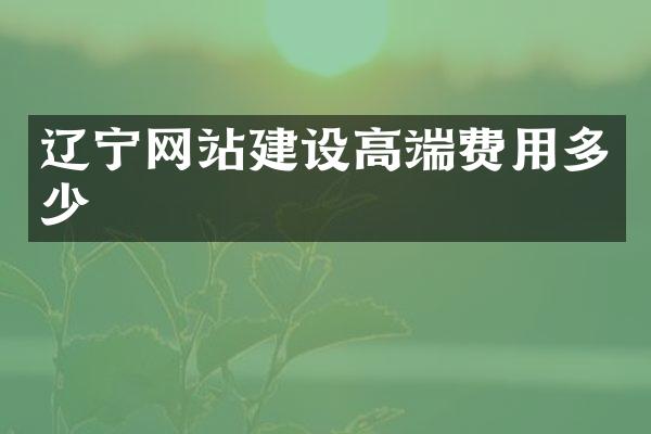 辽宁网站建设高端费用多少