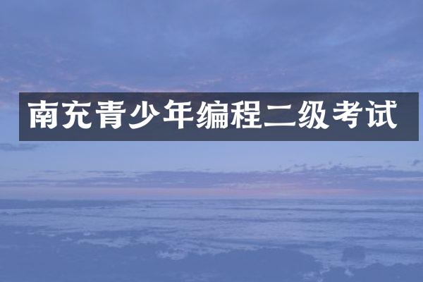 南充青少年编程二级考试