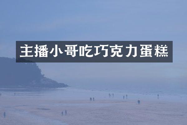 主播小哥吃巧克力蛋糕