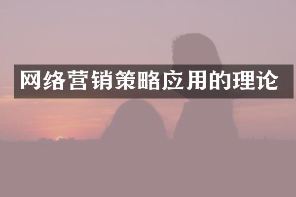 网络营销策略应用的理论