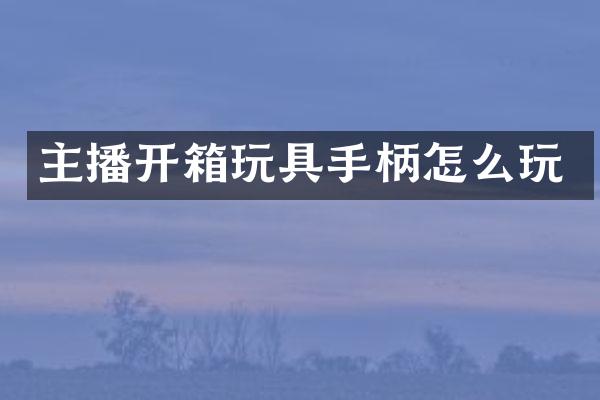 主播开箱玩具手柄怎么玩