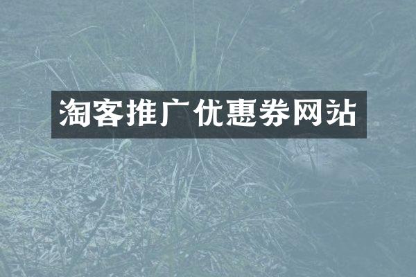 淘客推广优惠券网站