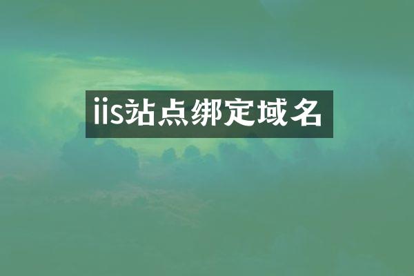 iis站点绑定域名